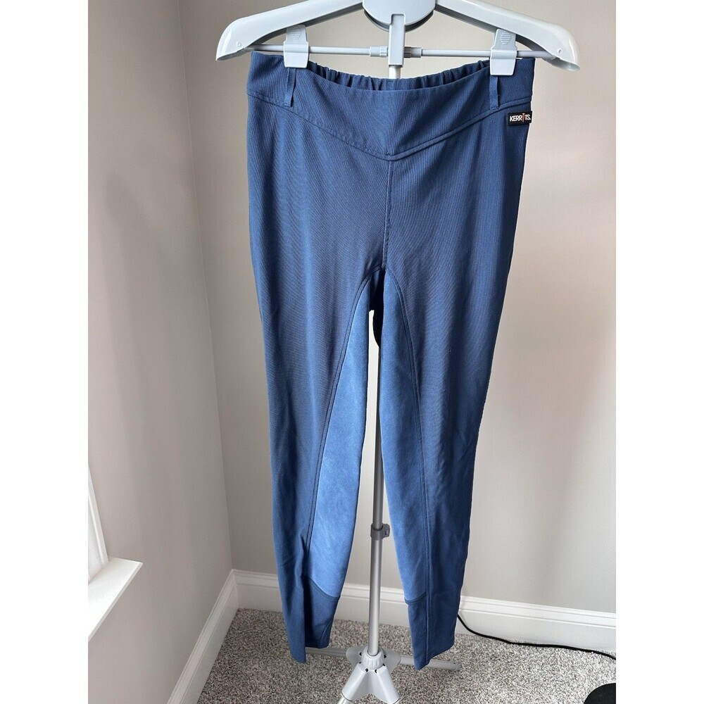 Kerrits Microcord Full Seat Riding Tights Breeches Navy Blue Equestrian XL